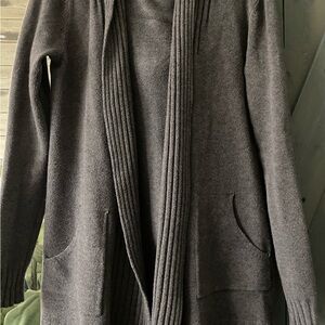 Cyrus Charcoal Hooded Knit Sweater